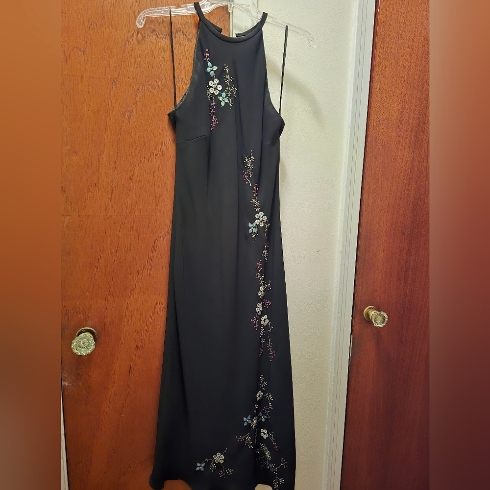 Jones New York Black Dress with Floral Accents